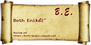 Both Enikő névjegykártya